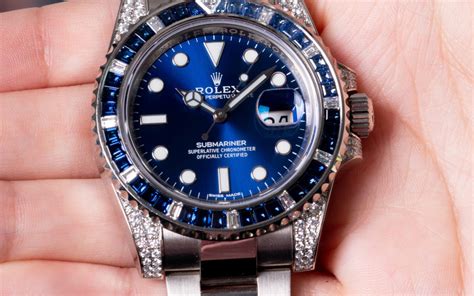 rolex submariner diamond sapphire bezel